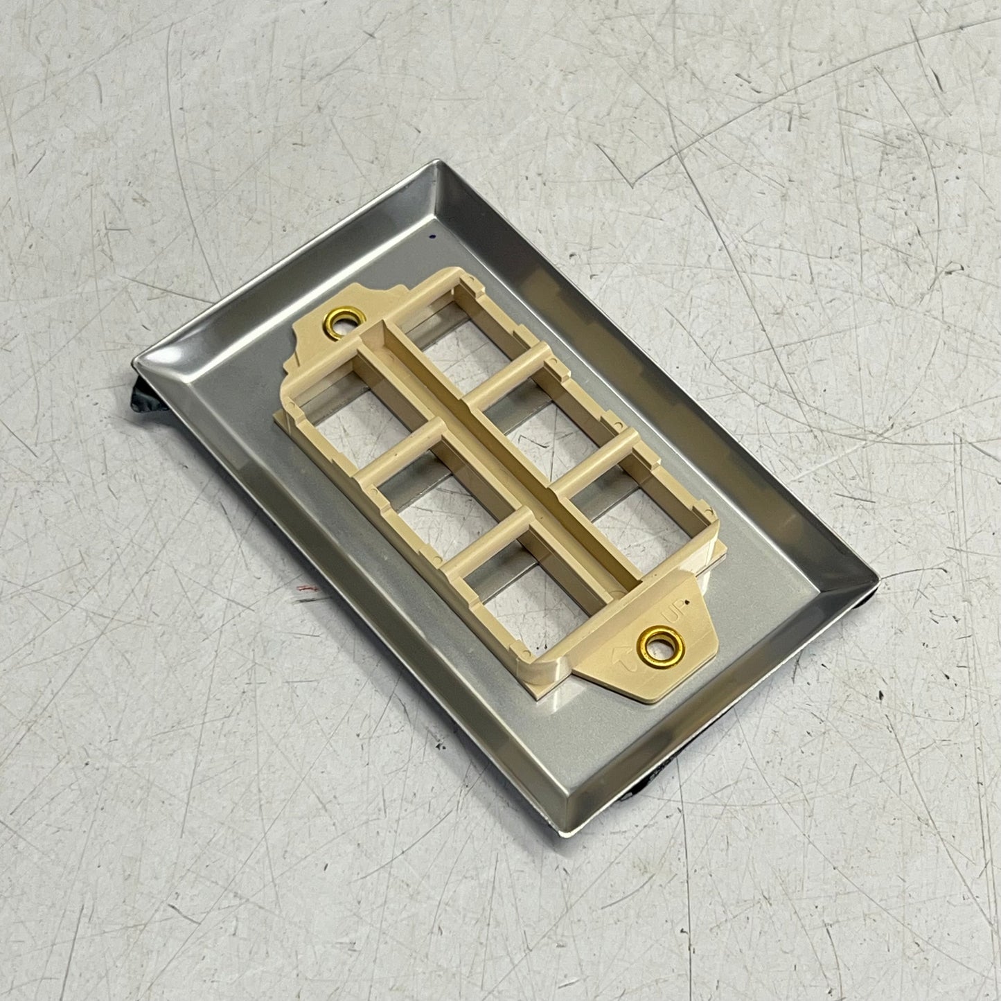 LEVITON (3 PACK) Quick Port Wallplate Brushed Stainless Steel Finish 43080-1S4