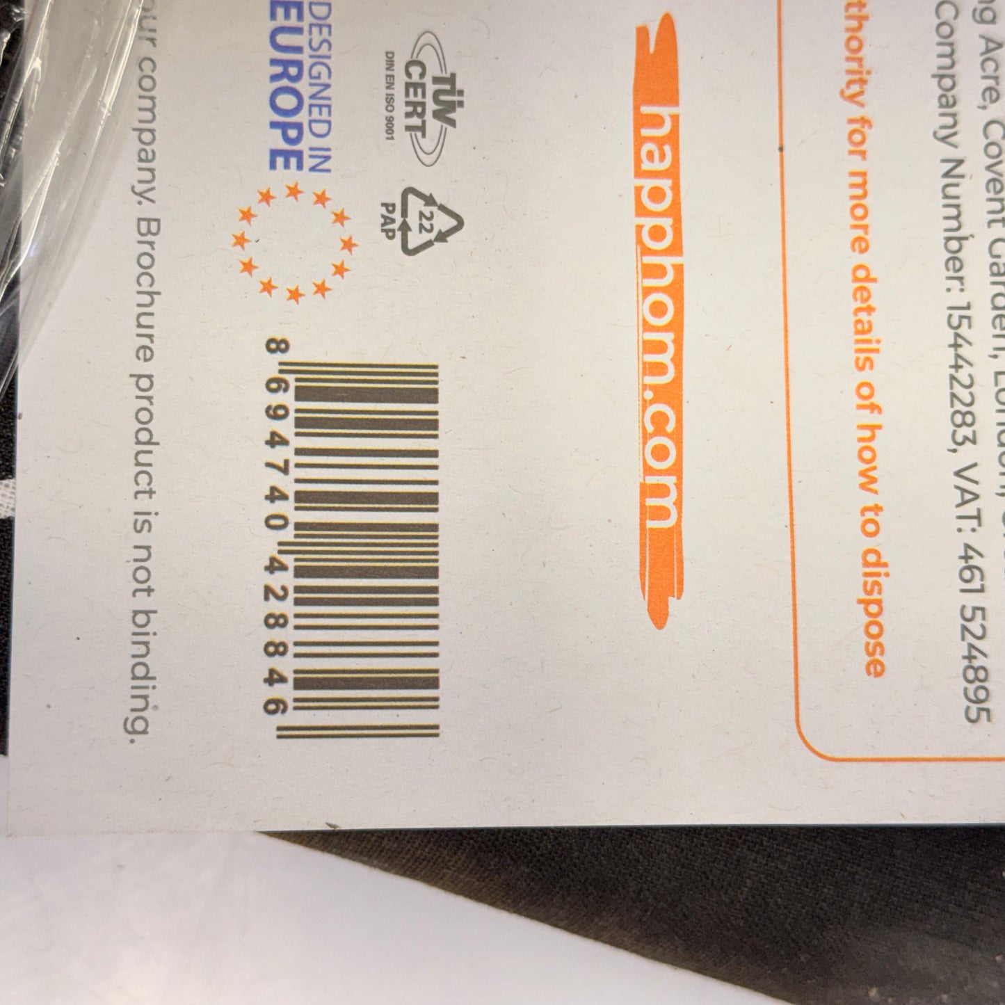 ZA@ HAPPHOM Compact Ironing Board 13" X 43" Black/White (Damaged)