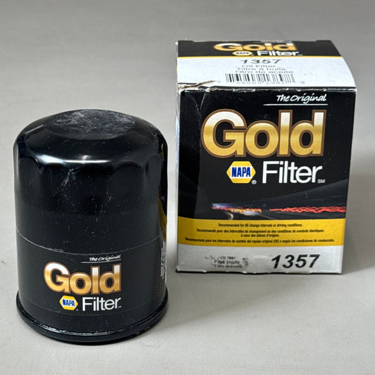 NAPA(2 PACK)The Original Gold Oil Filter Nitrile Gasket Material 21 Micron 1357