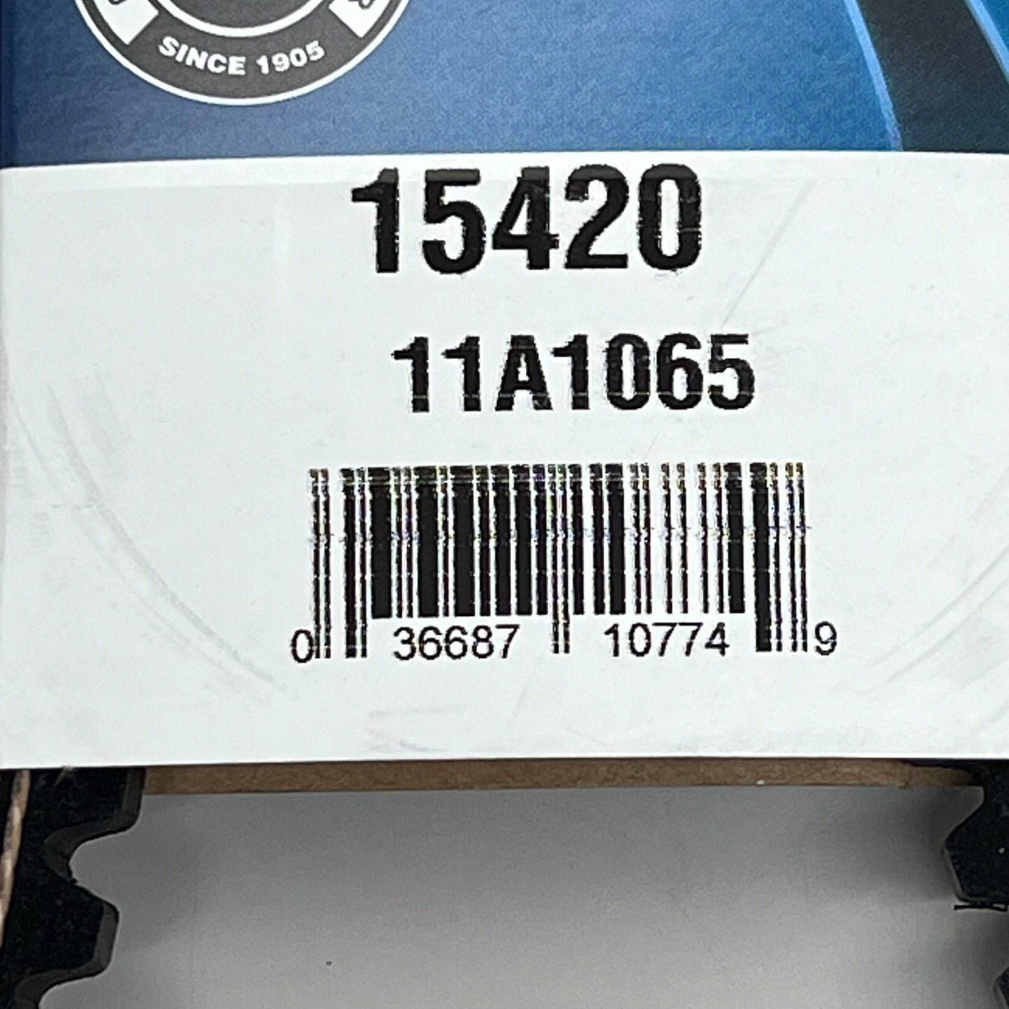 DAYCO V-Belt Top .44" W Effective Length 42" Bottom Cog Belt Construction 15420