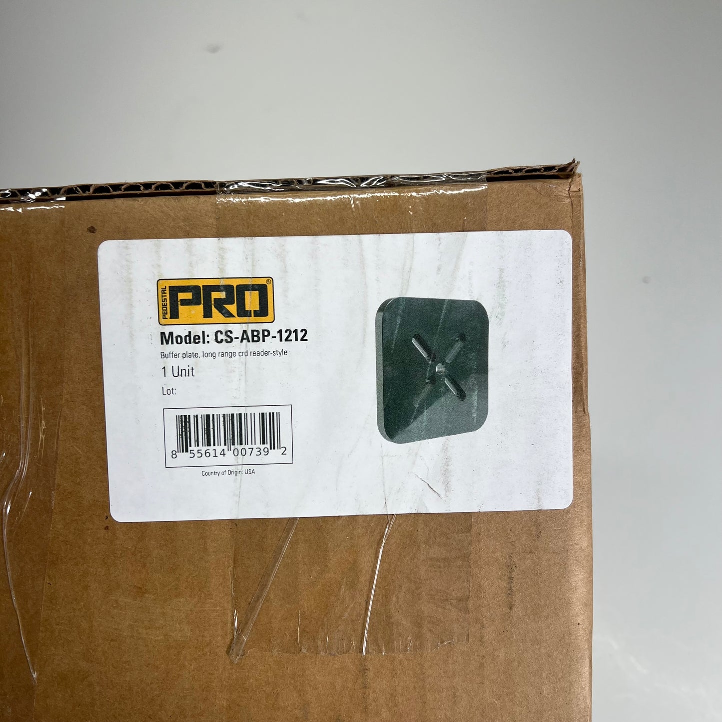 PEDESTAL PRO Rfid Buffer Plate - Hid Maxiprox 5375 12x12 Black CS-ABP-1212