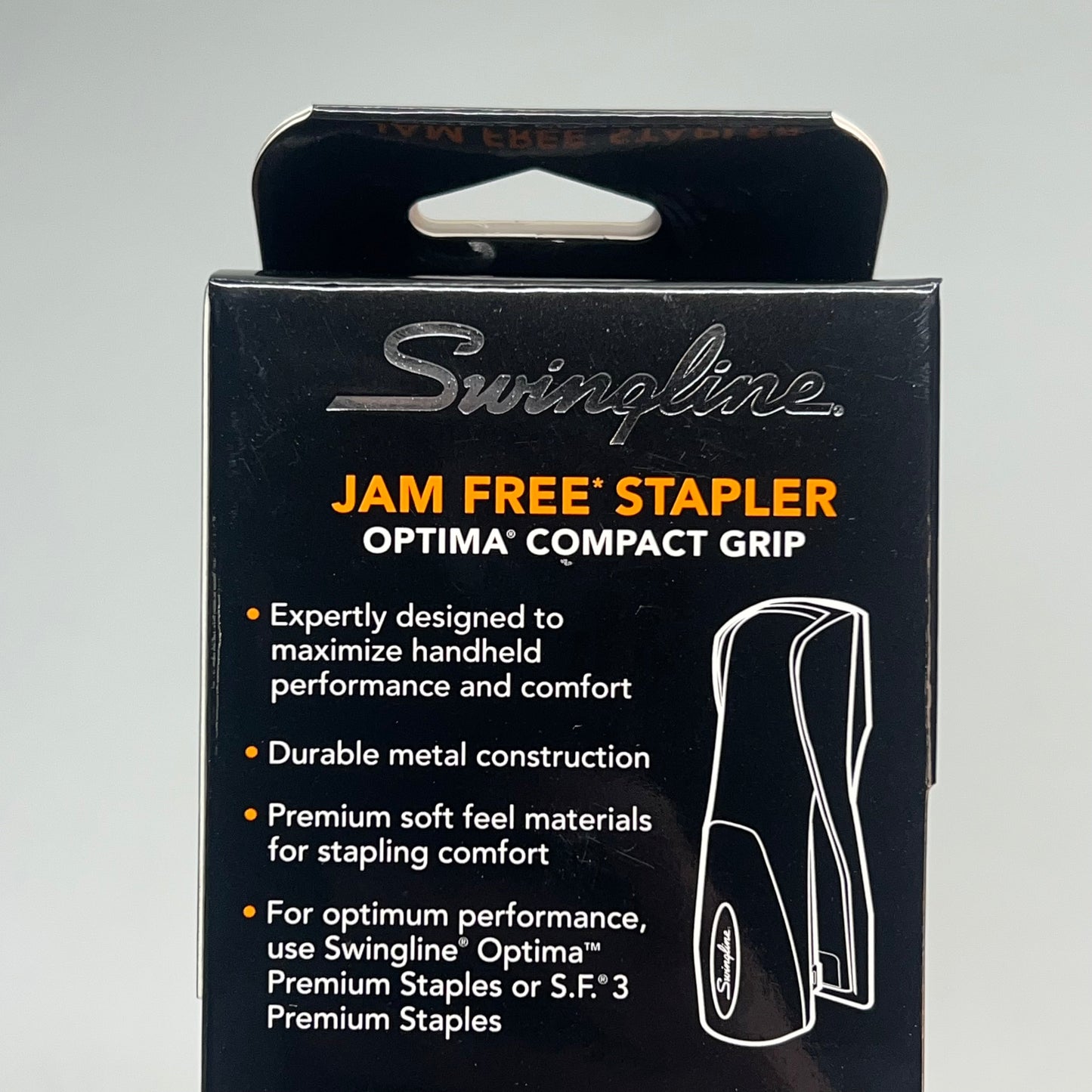 SWINGLINE Optima Compact Grip Stapler Jam Free 25-Sheet Capacity Silver 87816 A