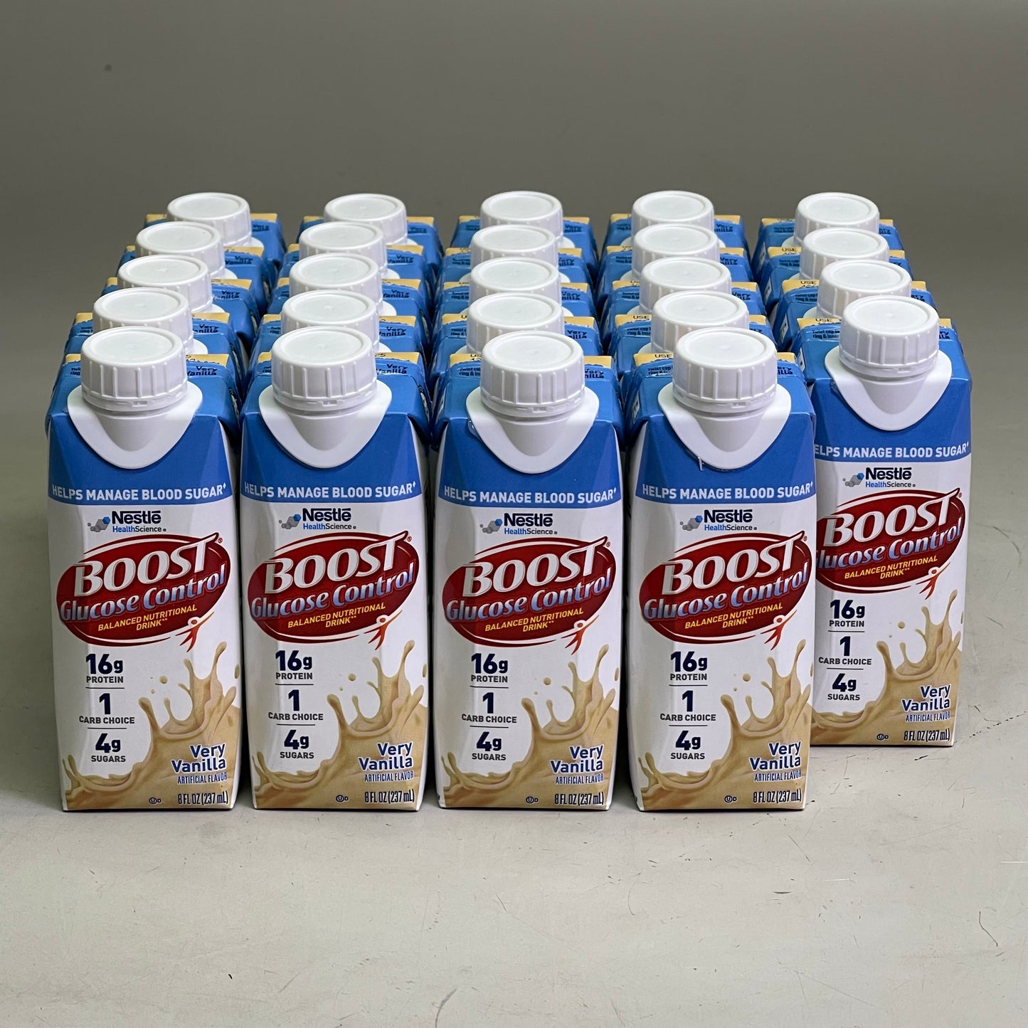 ZA@ NESTLE (24 Pack) Boost Breeze Very Vanilla Flavor 8 fl oz BB 12/25 G