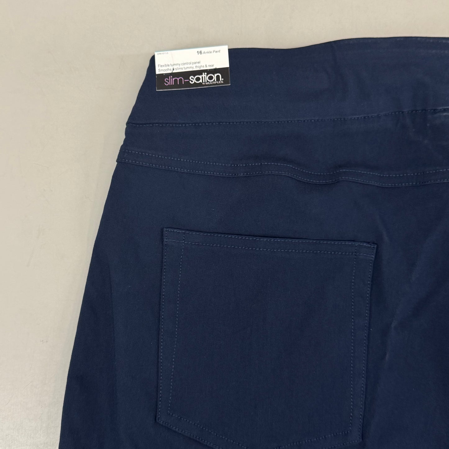 MULTIPLES Ankle Pants Petite Women's Sz 16 Midnight M48716PM