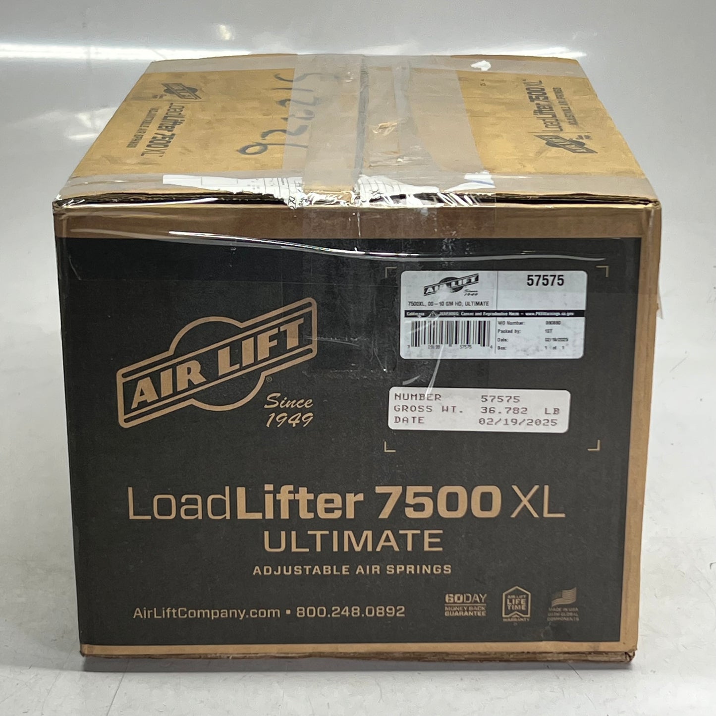AIR LIFT Load Lifter 7500 XL Ultimate Adjustable Air Springs, Black 57575