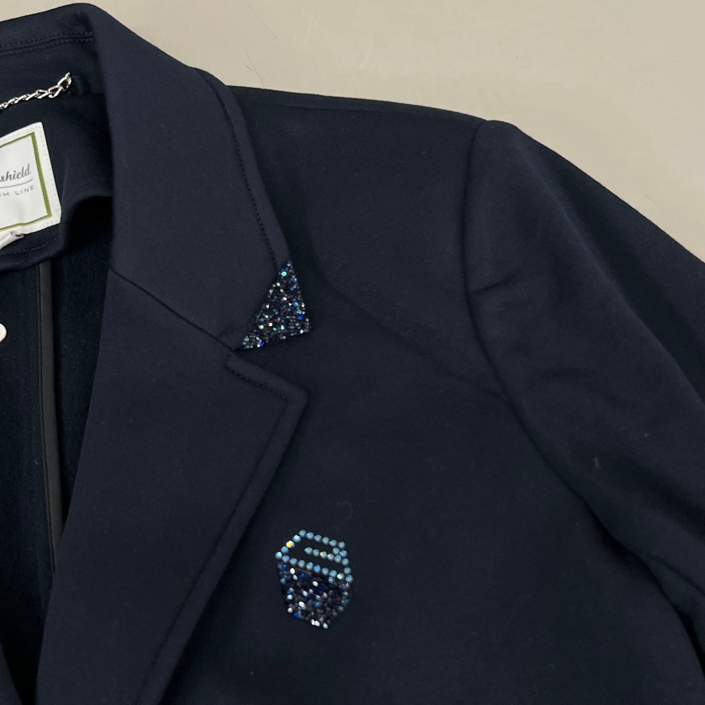 SAMSHIELD Maxime Equestrian Fleece Winter Jacket Women's Sz S Navy Blue