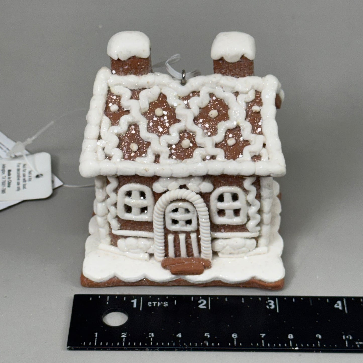 RAZ IMPORT (12 PACK) Assorted Lighted Gingerbread House Ornaments 4.25" 4416149