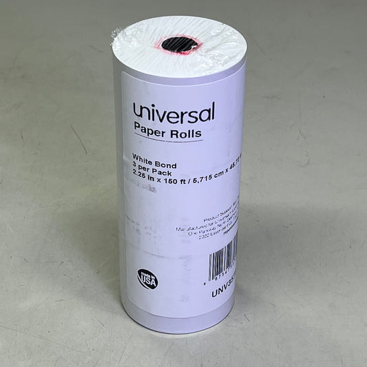 UNIVERSAL (32 PACK) Adding Machine/Calculator Paper Rolls 2.25"x150' White 35720