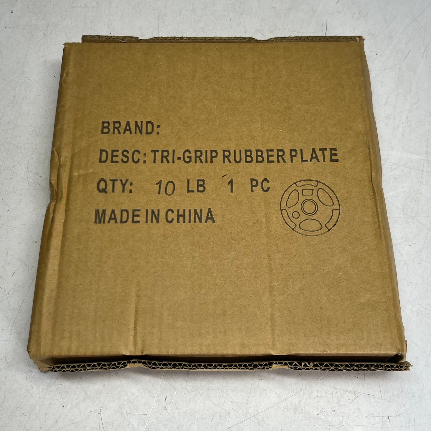 TRI-GRIP (2 PACK) Rubber Plate 10lb, Black