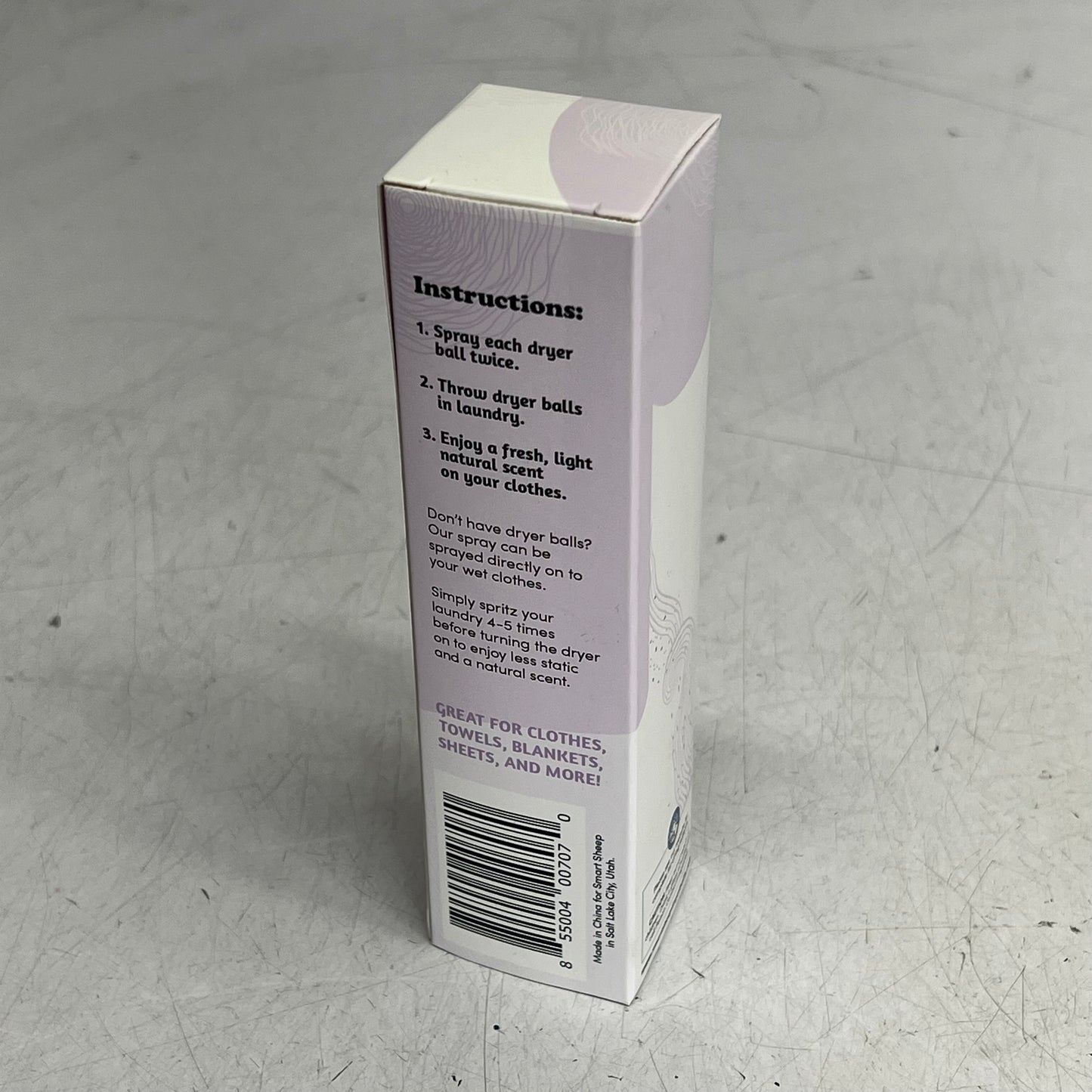 SMART SHEEP (2 PACK) Anti-Static Lavender Scent Spray W/ Essential Oils 4 fl oz