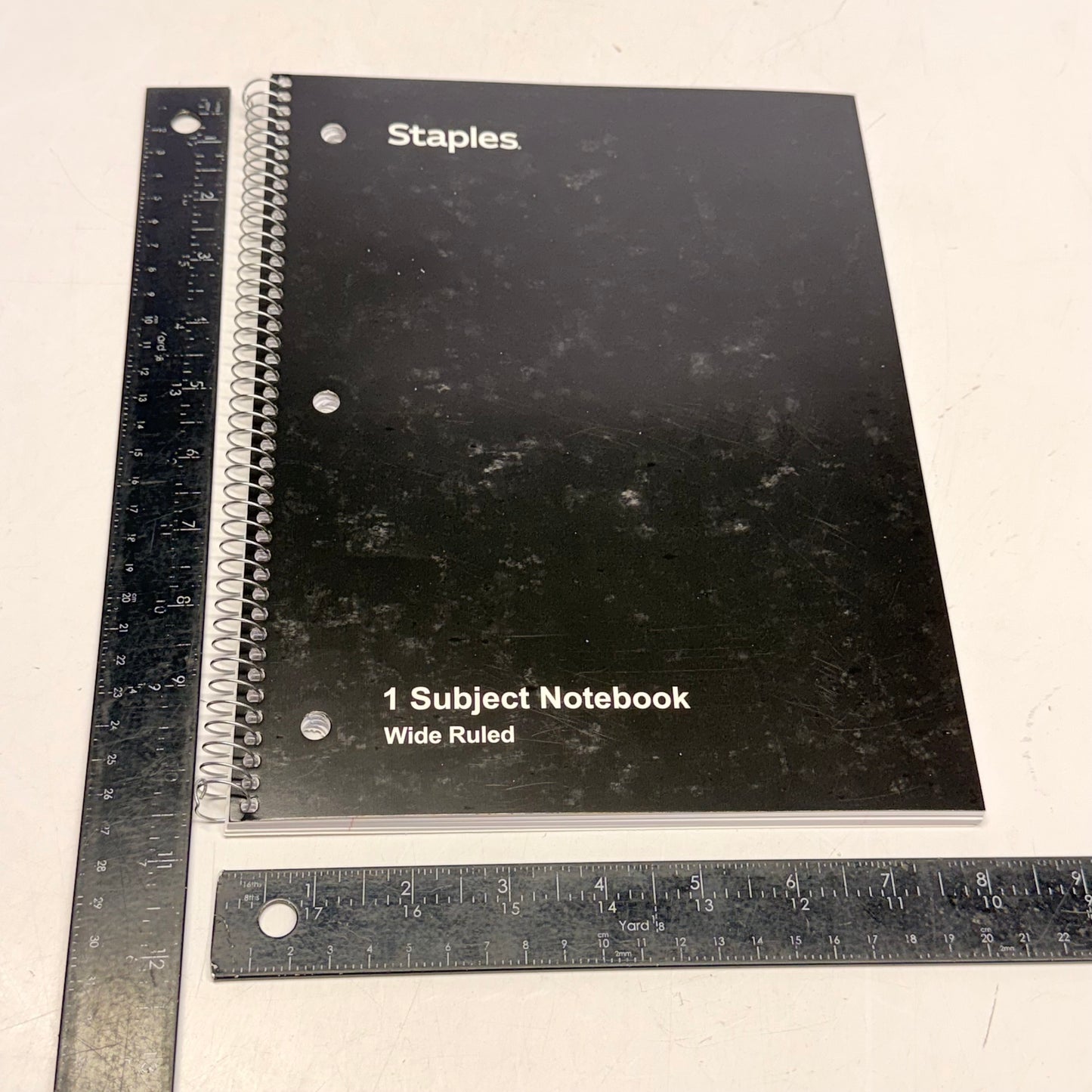 STAPLES (12 PACK) 1-Subject Notebooks Wide Ruled 70 Sheets 8" x 10.5" Black (New- Other)