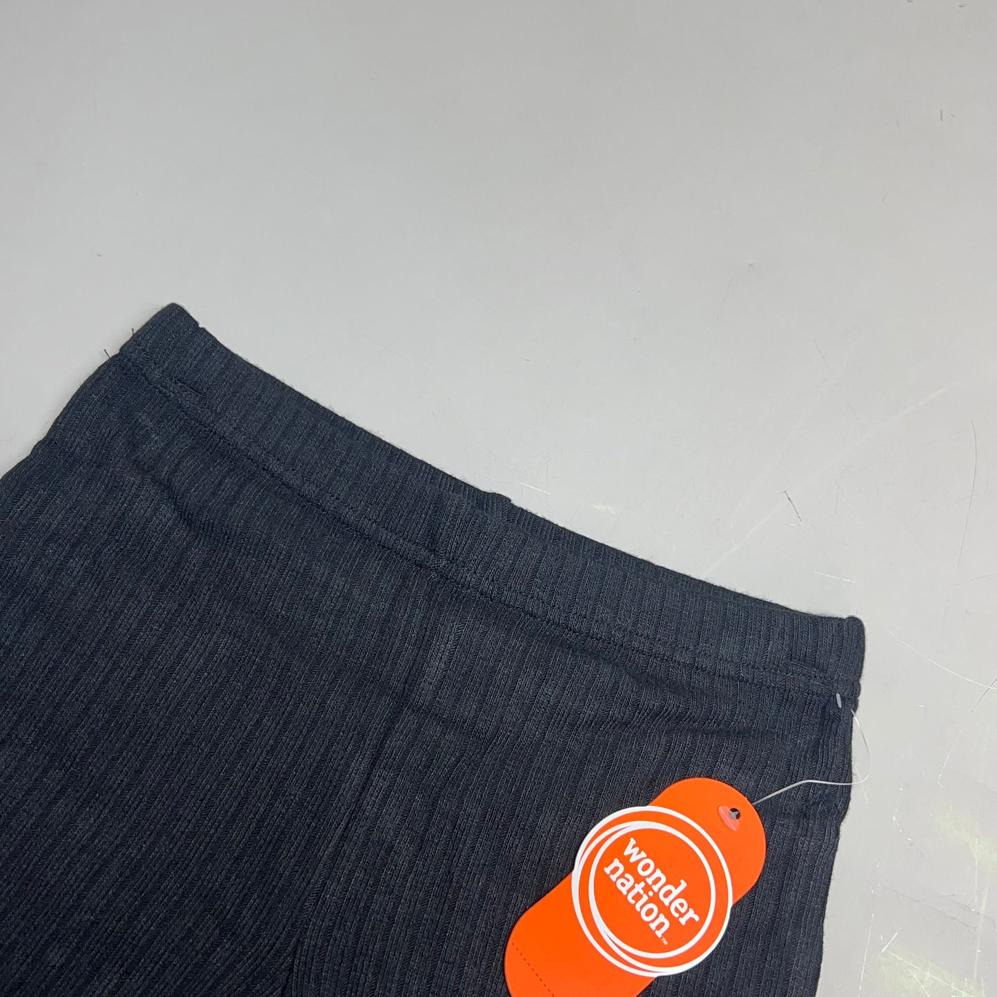 ZA@ WONDER NATION Twin Rib Bottoms Flare Pants Girl Sz S (6-6X) Black Soot