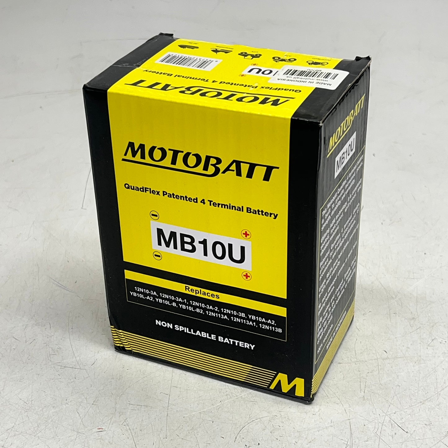 MOTOR BATT Quadflex Patented 4 Terminal Battery  12V 238 Amp MCA MB10U