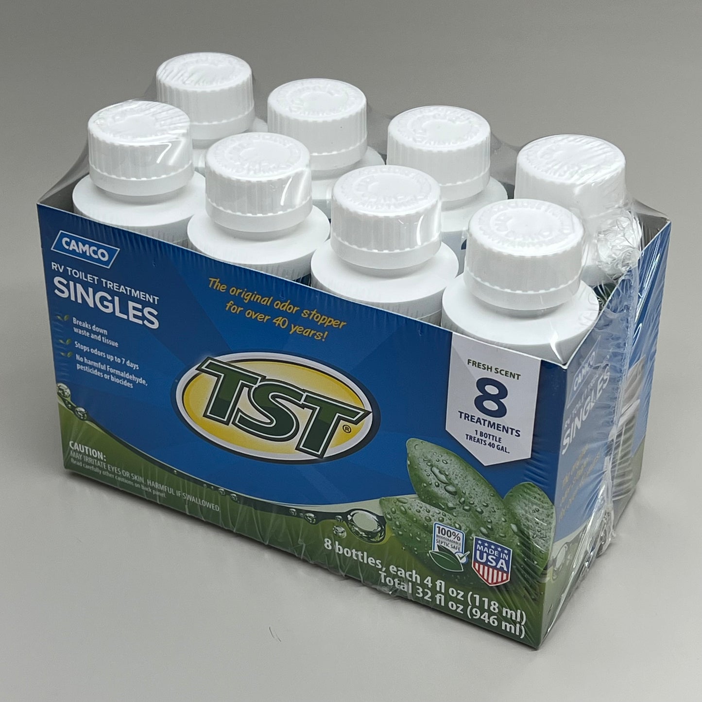 CAMCO (4 PACK) TST RV Toilet Treatment Singles 8 Pack Fresh Scent 4 fl oz 40221