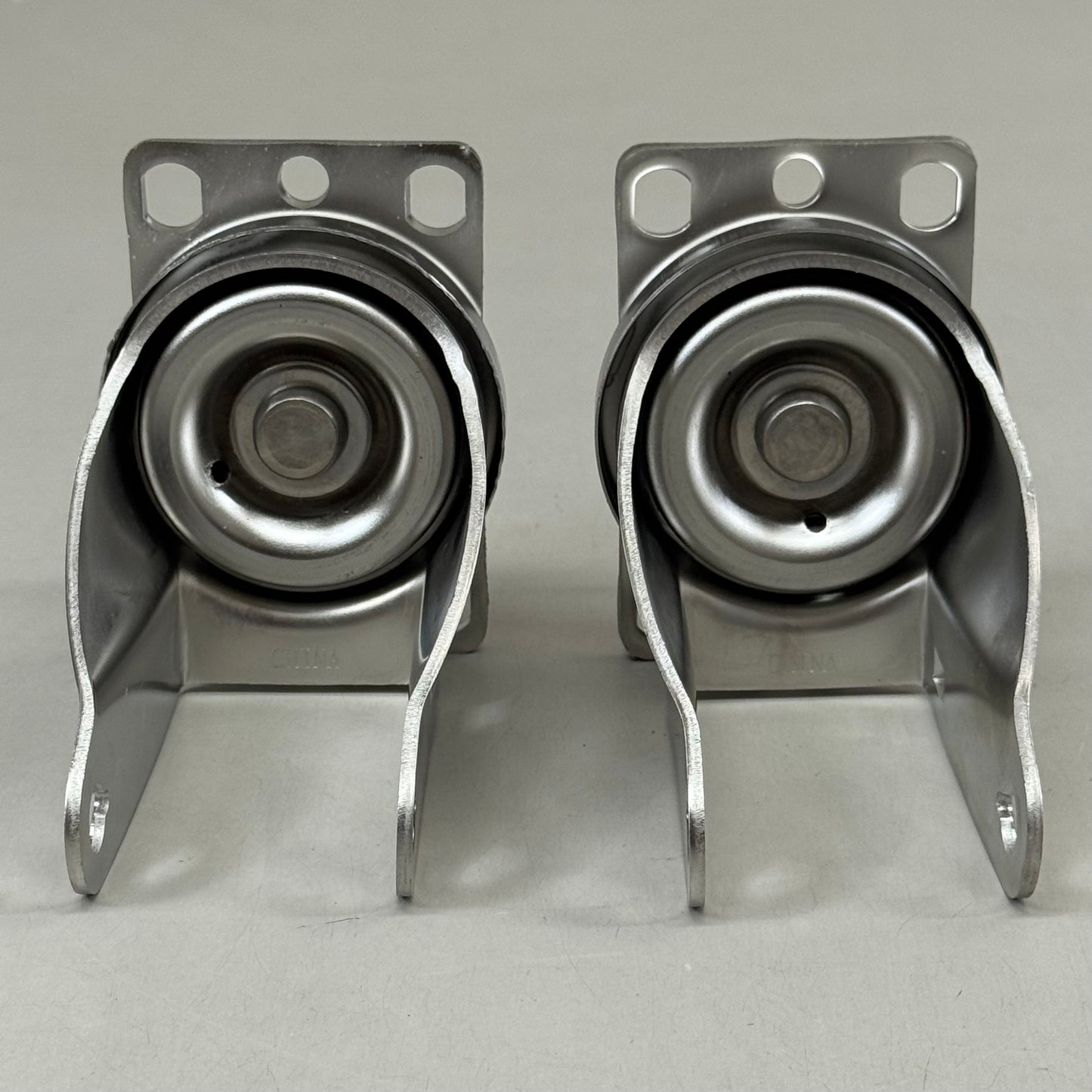 HEAVY DUTY  (2 Pack) Swivel Caster Plate Replacement 4"x2" Overall Length Chrome E32250GZ820644