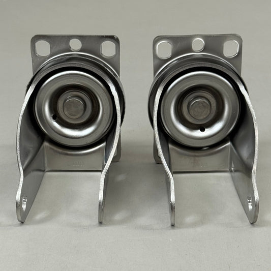 HEAVY DUTY  (2 Pack) Swivel Caster Plate Replacement 4"x2" Overall Length Chrome E32250GZ820644