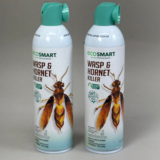 ECOSMART (2 PACK) Wasp & Hornet Killer Aerosol Fast Acting & Safe 14oz 10004-55026