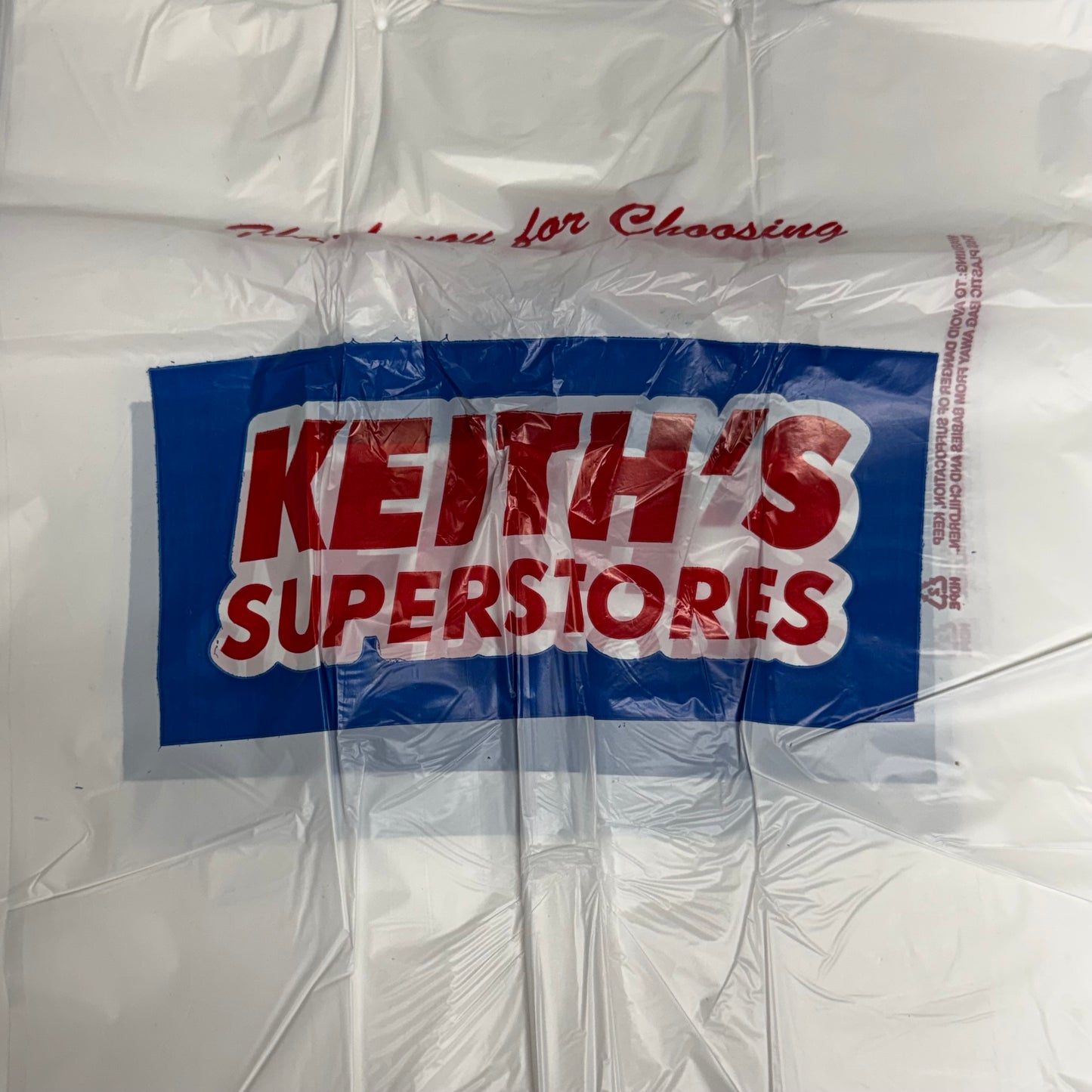 ZA@ KEITH'S SUPERSTORE (1000 Bags) Grocery Bags, White (New Other, Distressed Box)