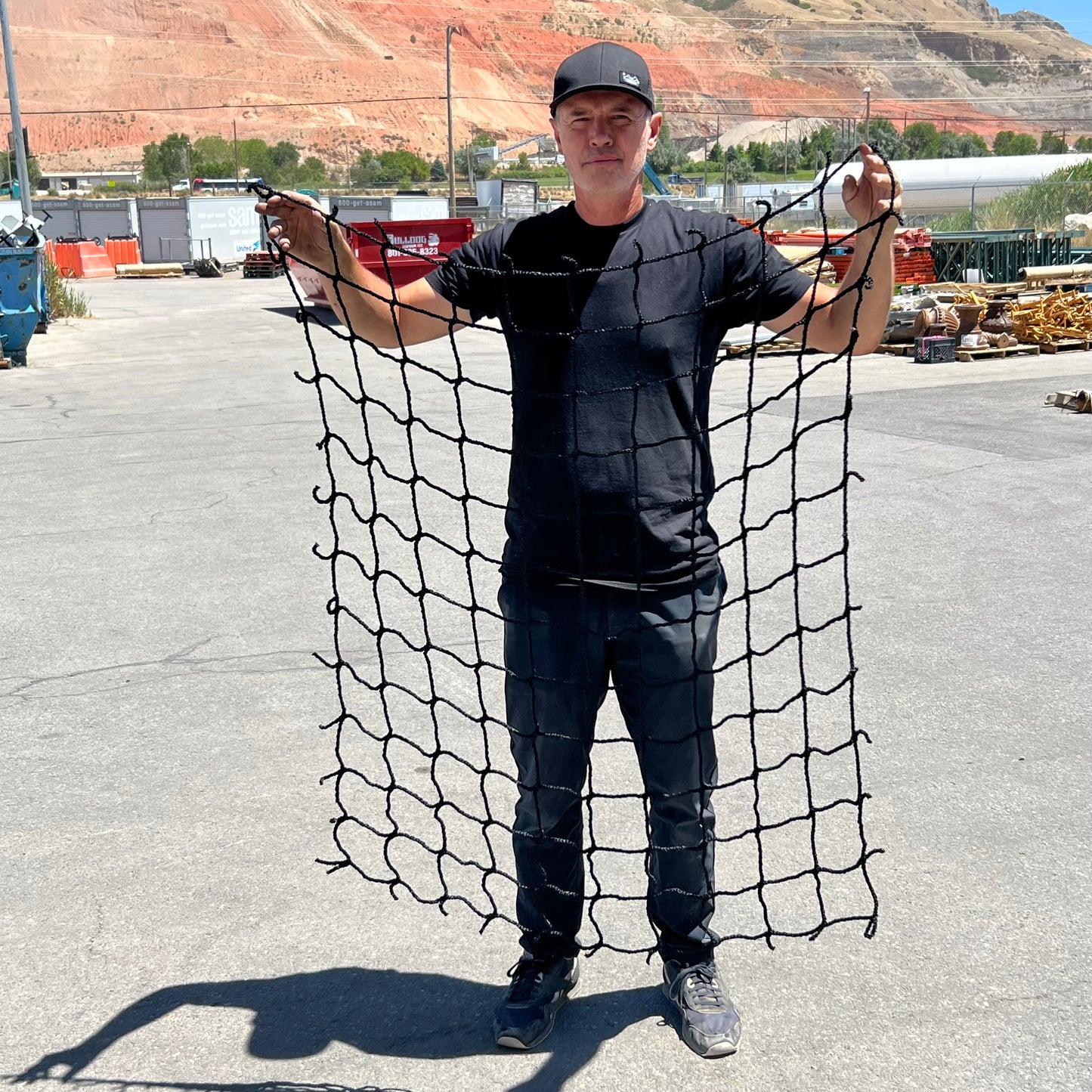 PAYWUT? (40 PACK) Braided Nylon Rope Mesh / Net Black Sz 42"L x 37"W