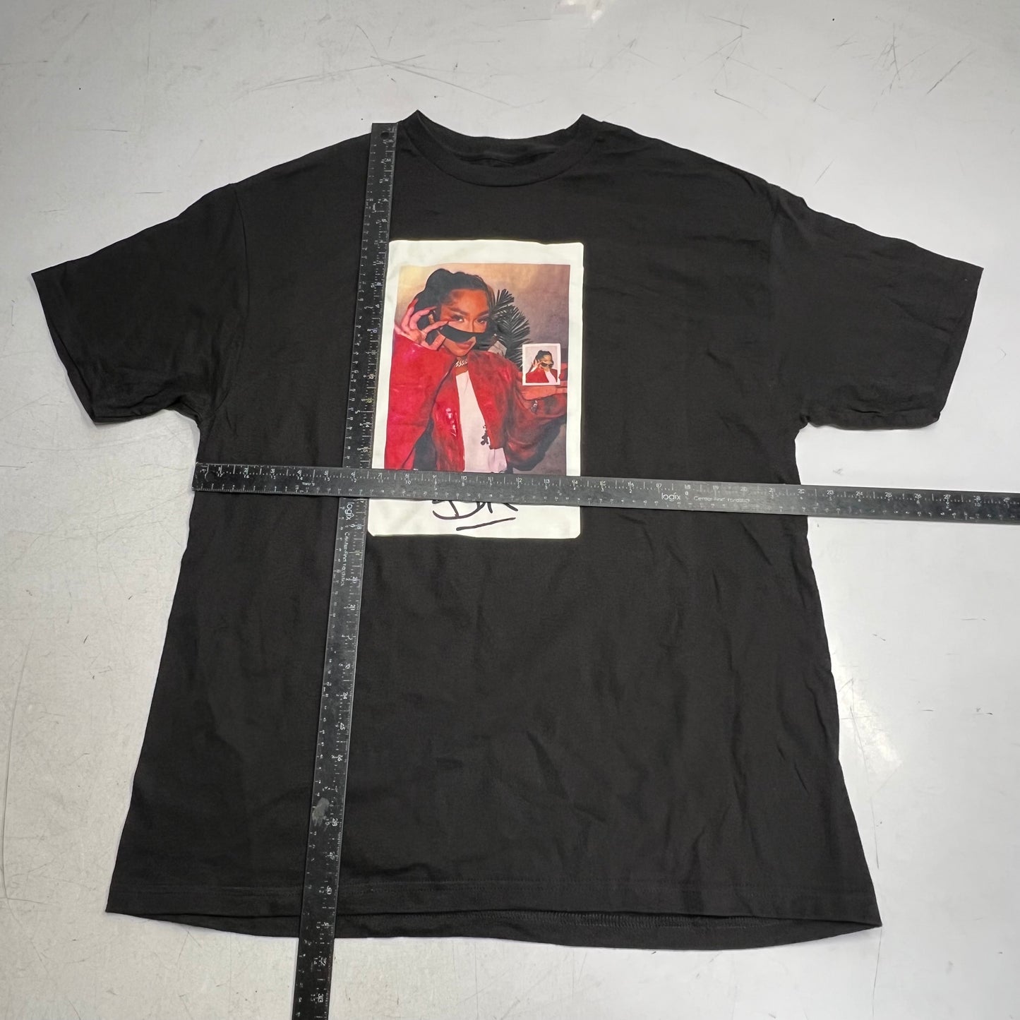 BIA  Polaroid Picture Bold Cotton Graphic Tee Shirt  Unisex Sz XL Black/Red