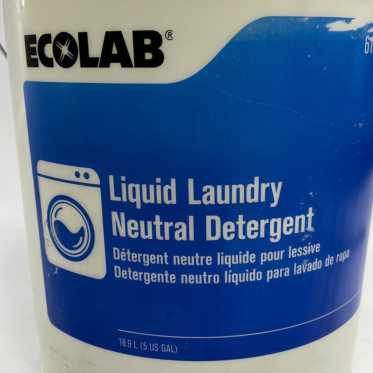ECOLAB Liquid Laundry Neutral Detergent Low Sudsing 5 Gal Bucket 6102161