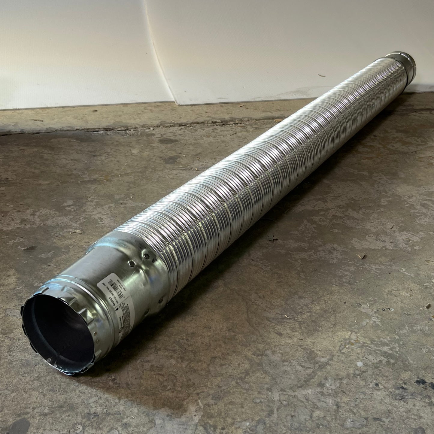 AMERIVENT (6 Pcs) Double Wall Flexible Vent Pipe Sz 4” x 60”, Silver 4ADFC5