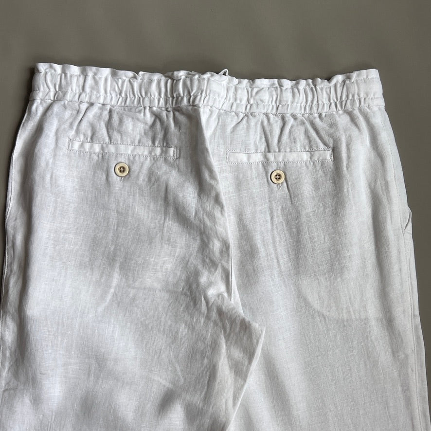 TOMMY BAHAMA Women's Palmbray Tapered Linen Pant White Size S (New)