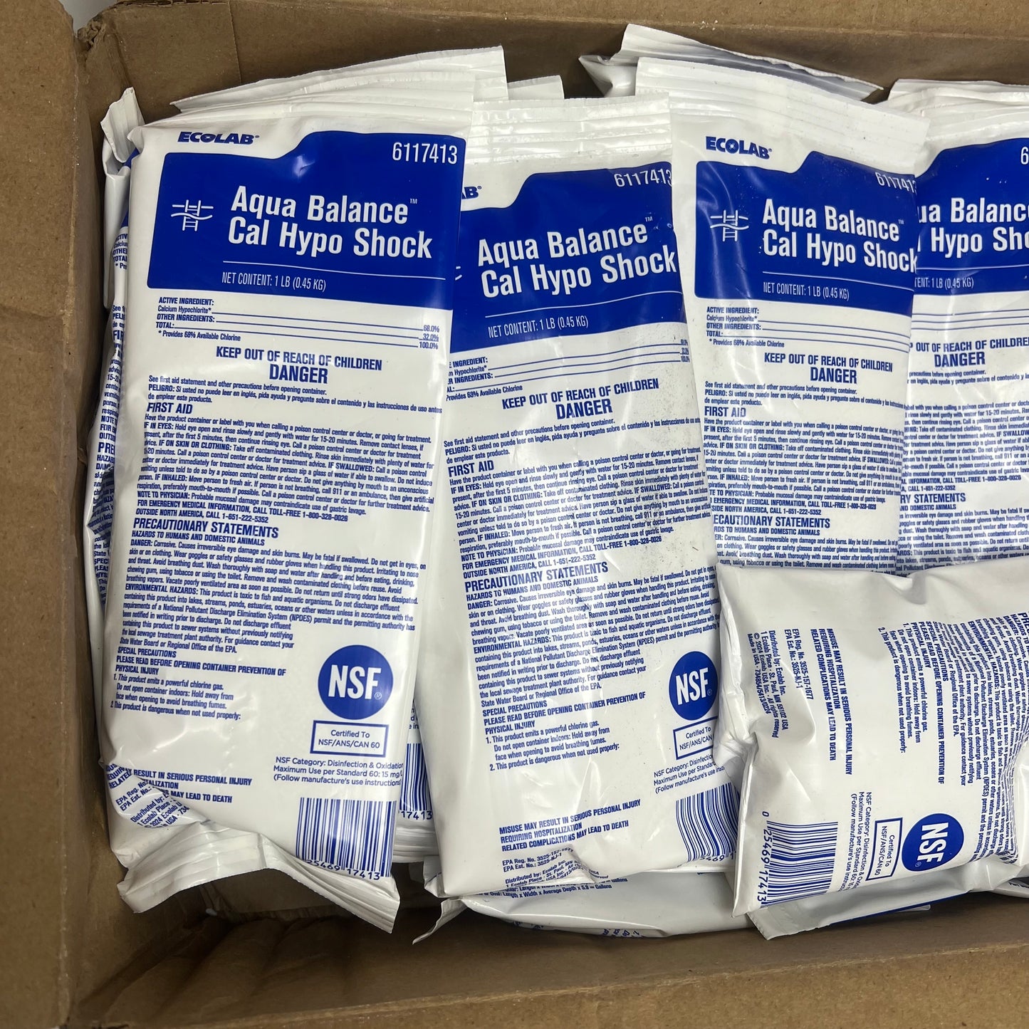 ECO LAB (29 PACK) Aqua Balance Cal Hypo Shock  1 Lb each  White 6117413