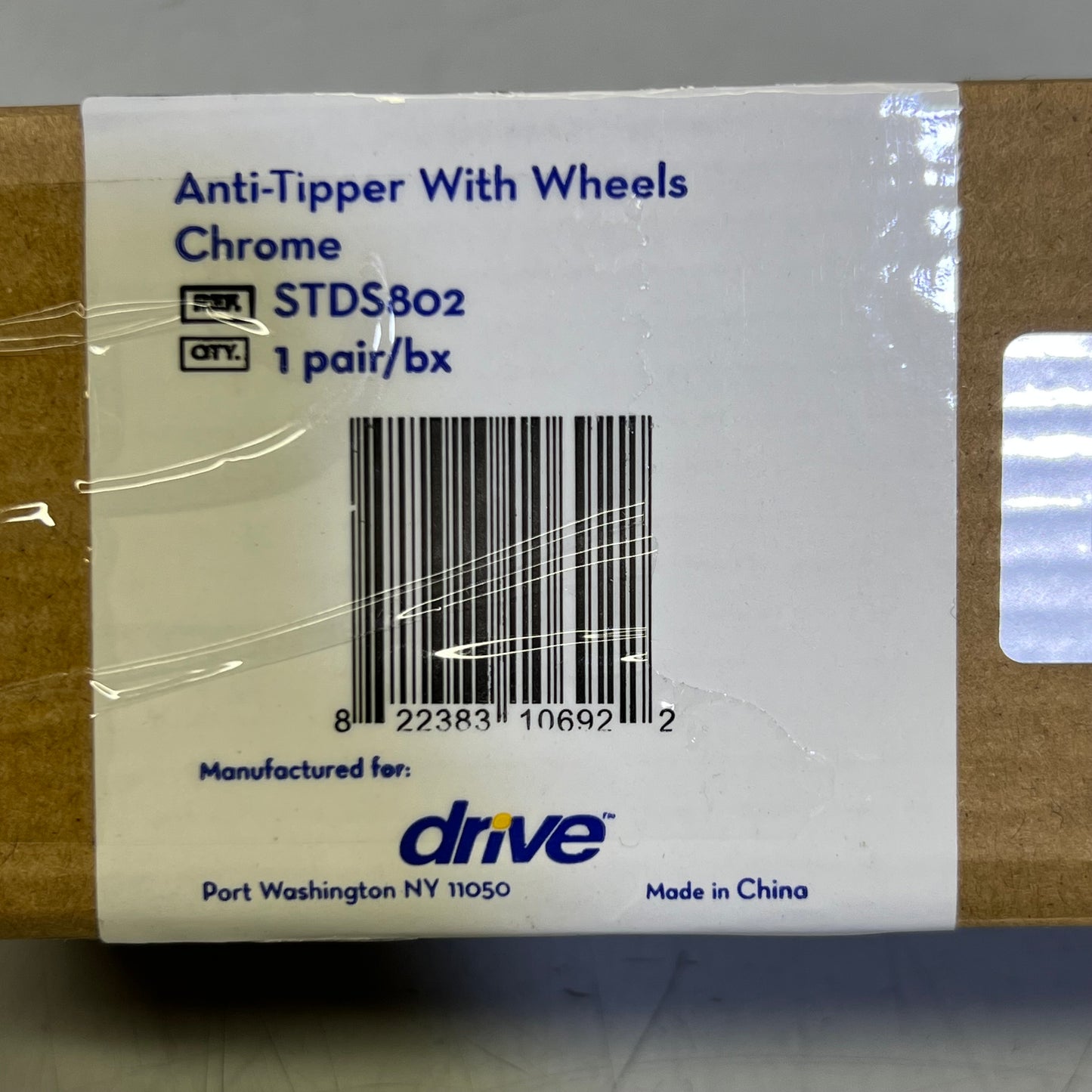 DRIVE (2 PACK) Anti Tipper With Wheels Chrome STDS802