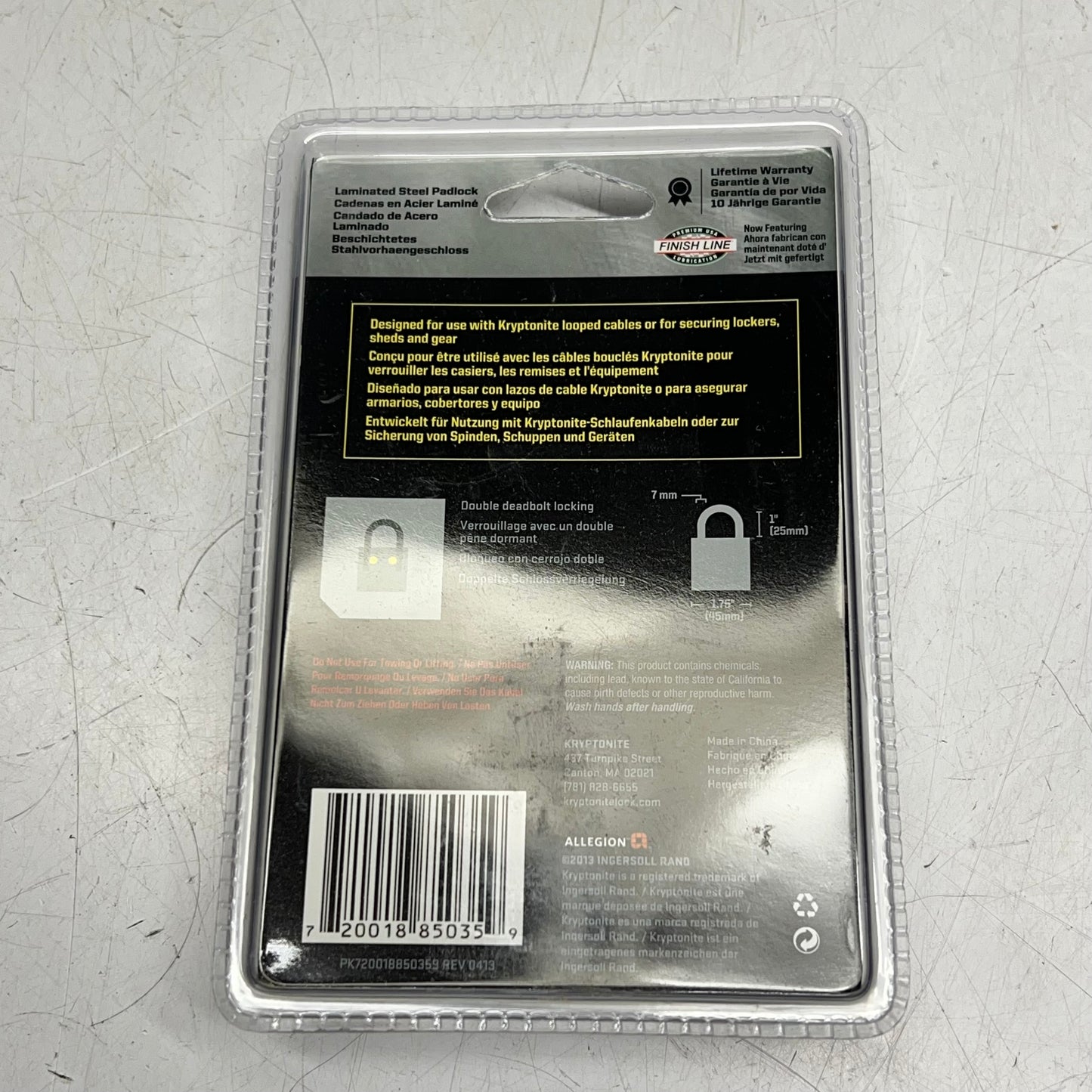 KRYPTONITE (2 PACK) Laminated Steel Padlock  1 3/4" (45MM) Chrome/Black