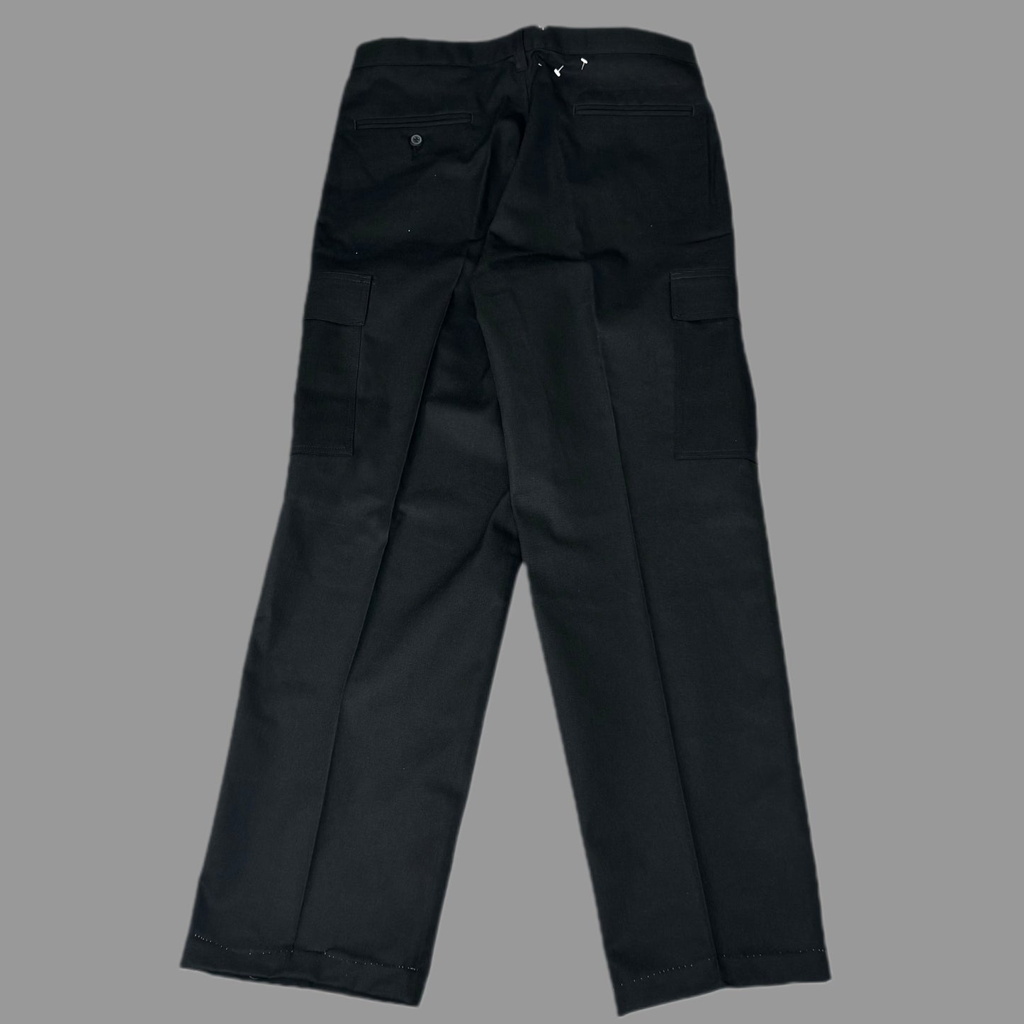 EDWARDS Button Closure Flat Front Cargo Work Pants Men's 34X34 Black 2575-O10