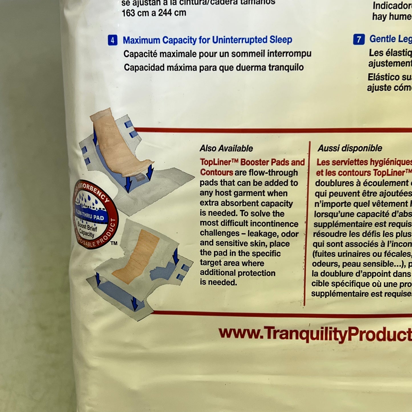 TRANQUILITY (4 PACK, 8 EACH) Bariatric Disposable Briefs Unisex 3XL White