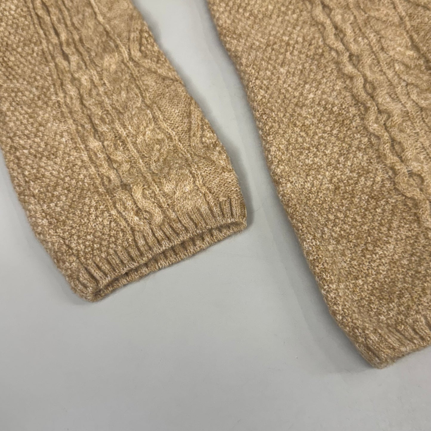 VINCE CAMUTO Cable Knit Sweater Women's Sz-S Latte Heather SC2895