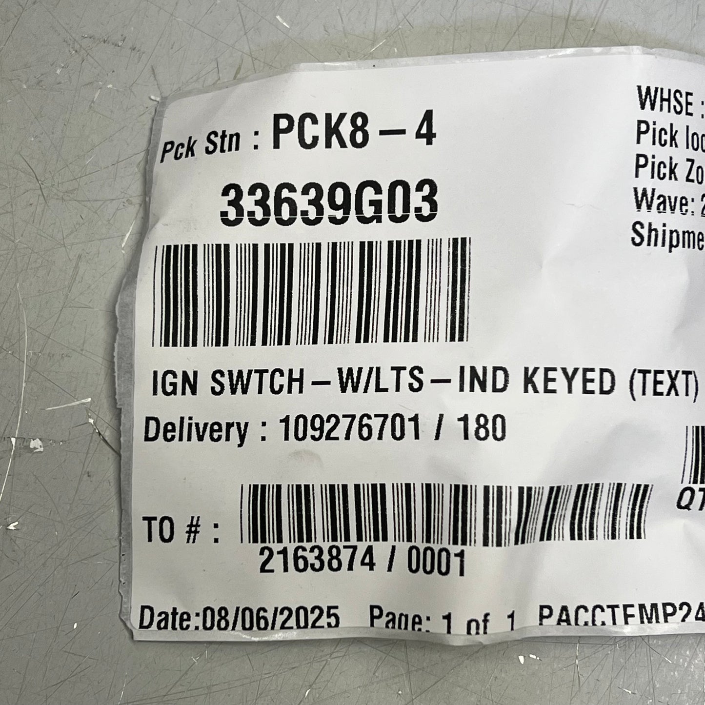 EZGO Unique Ignition Switch W/ Keys Genuine OEM 1994-2022 Models 33639G03