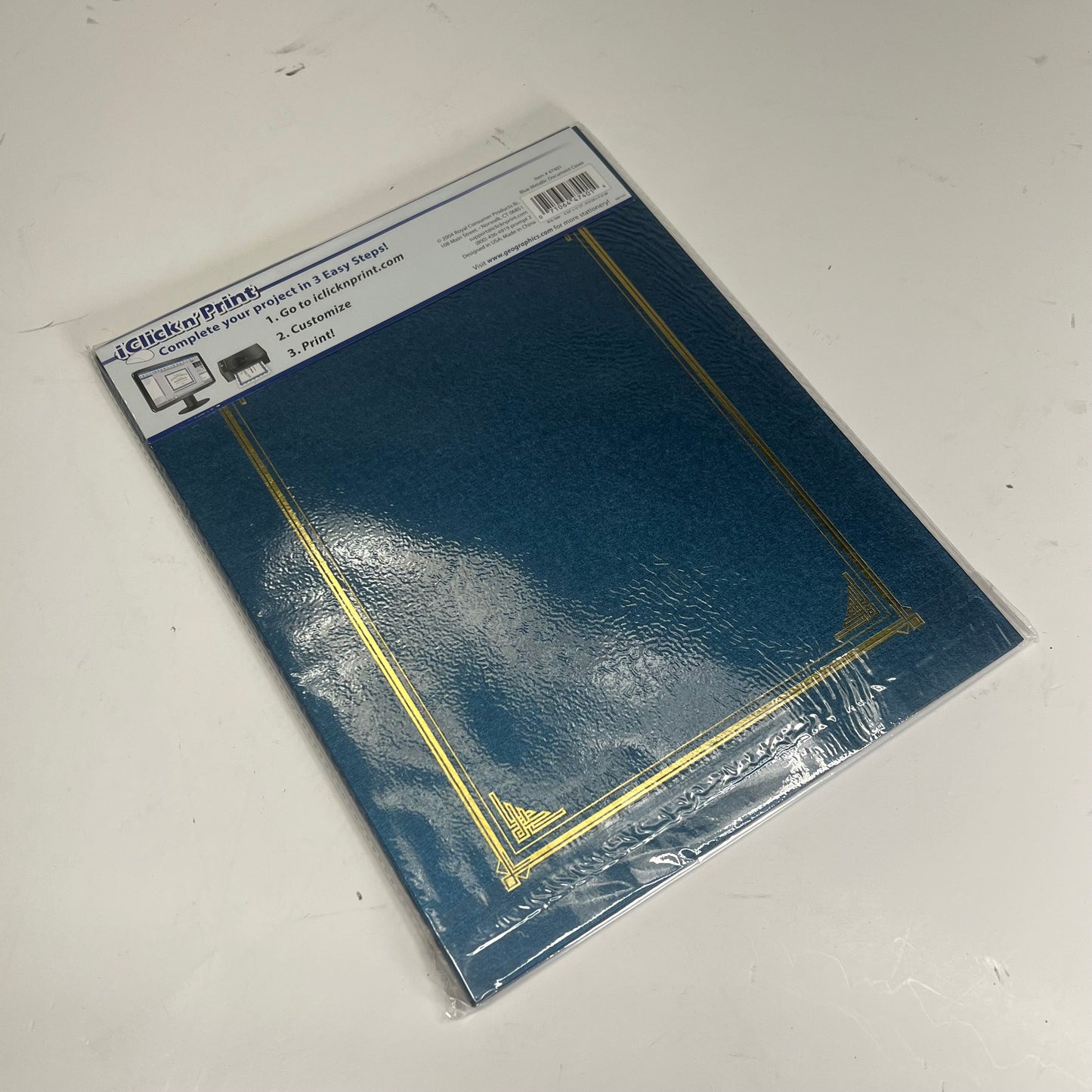 GEOGRAPHICS (6 PACK) Document Covers Sz 8.5" x 11", Metallic Blue 47401