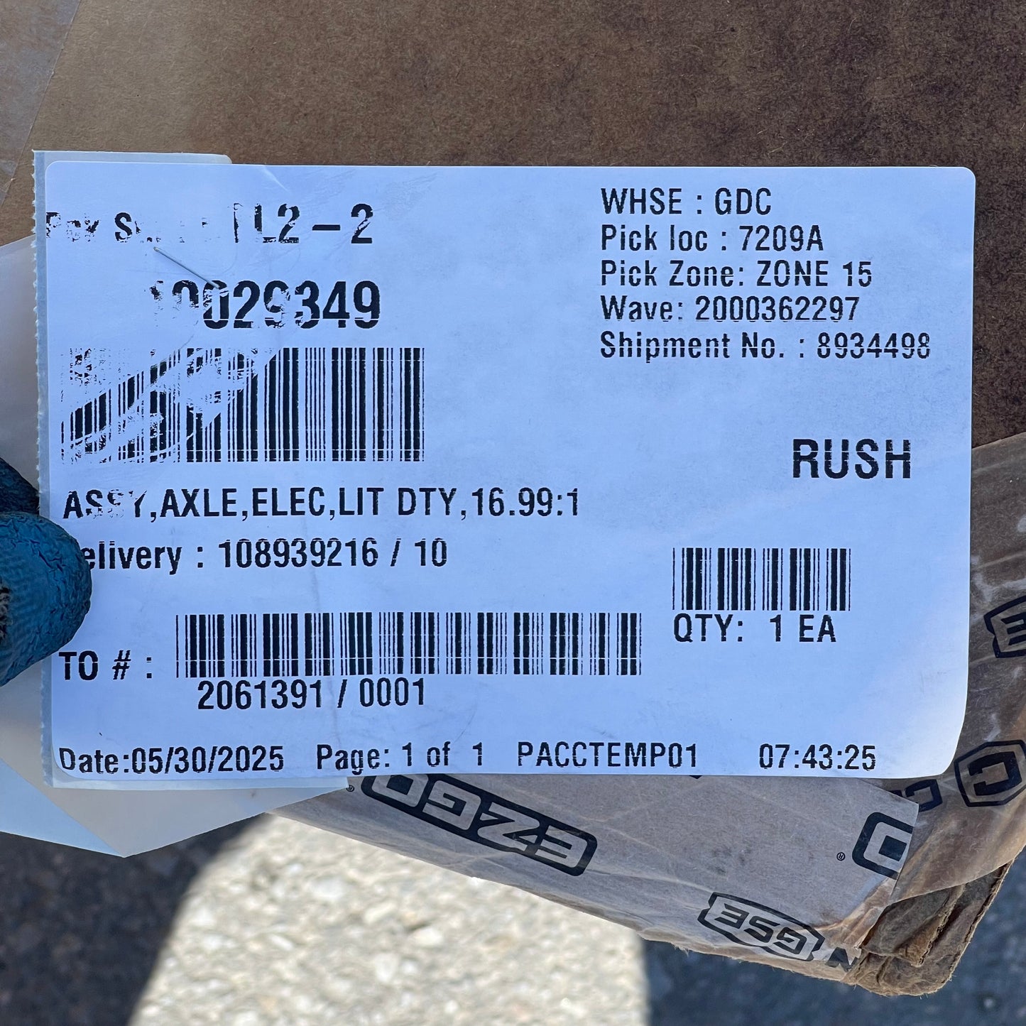 SCHAFER H-12 Light Duty Rear Axle Assembly 16.99:1 for E-Z-GO Golf Cart