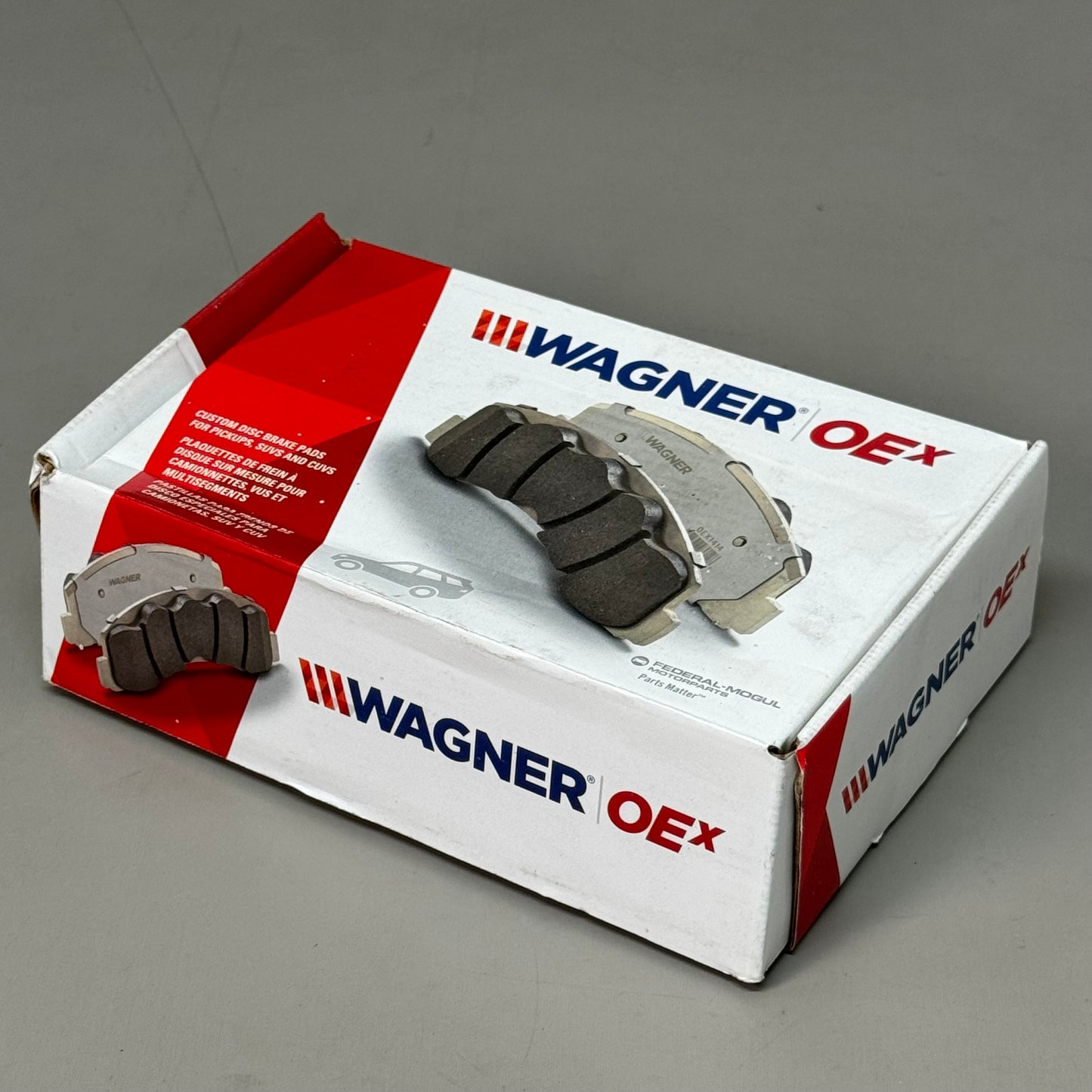 WAGNER OEx Premium Ceramic Disc Brake Pad Set 5" x 2 1/2" Grey OEX2094