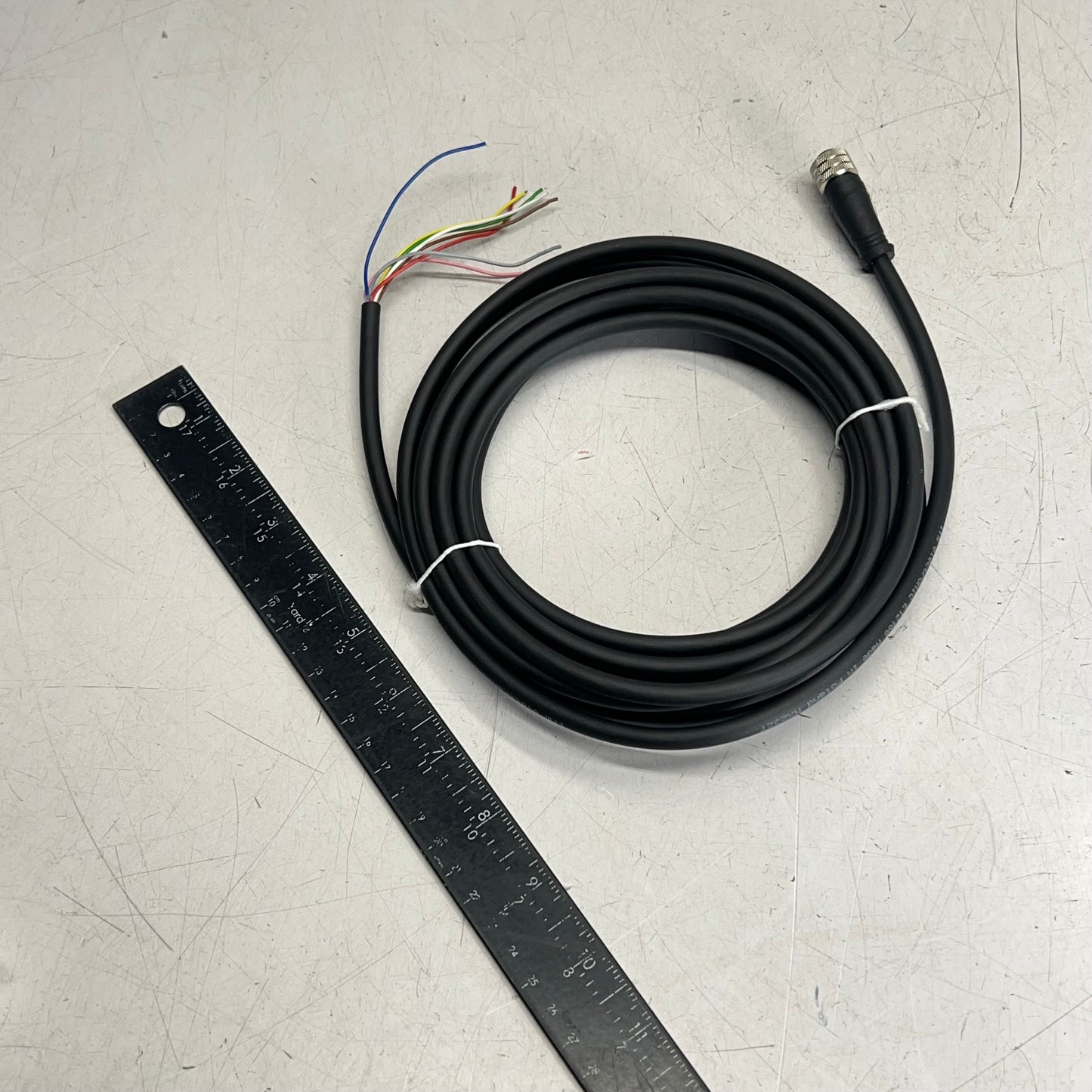IFM Electronic Gmbh Female Socket Cordset 8 Pole Connection 16.4' Black E12166