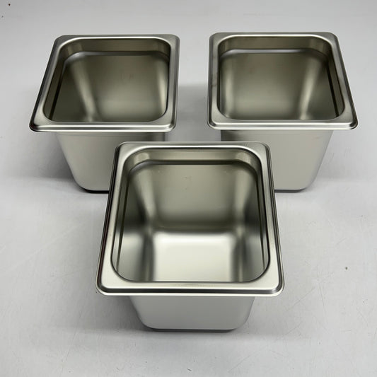 CARLISLE (3 PACK) Durapan Light Gauge Ss Steam Table Pan 1/6 Sz 6" Deep 607166