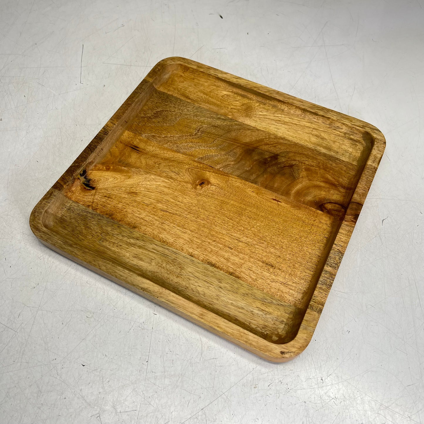 FINCH + FENNEL Square Mango Wood Cheese Serving Board  13-3/4" Natural FF0159