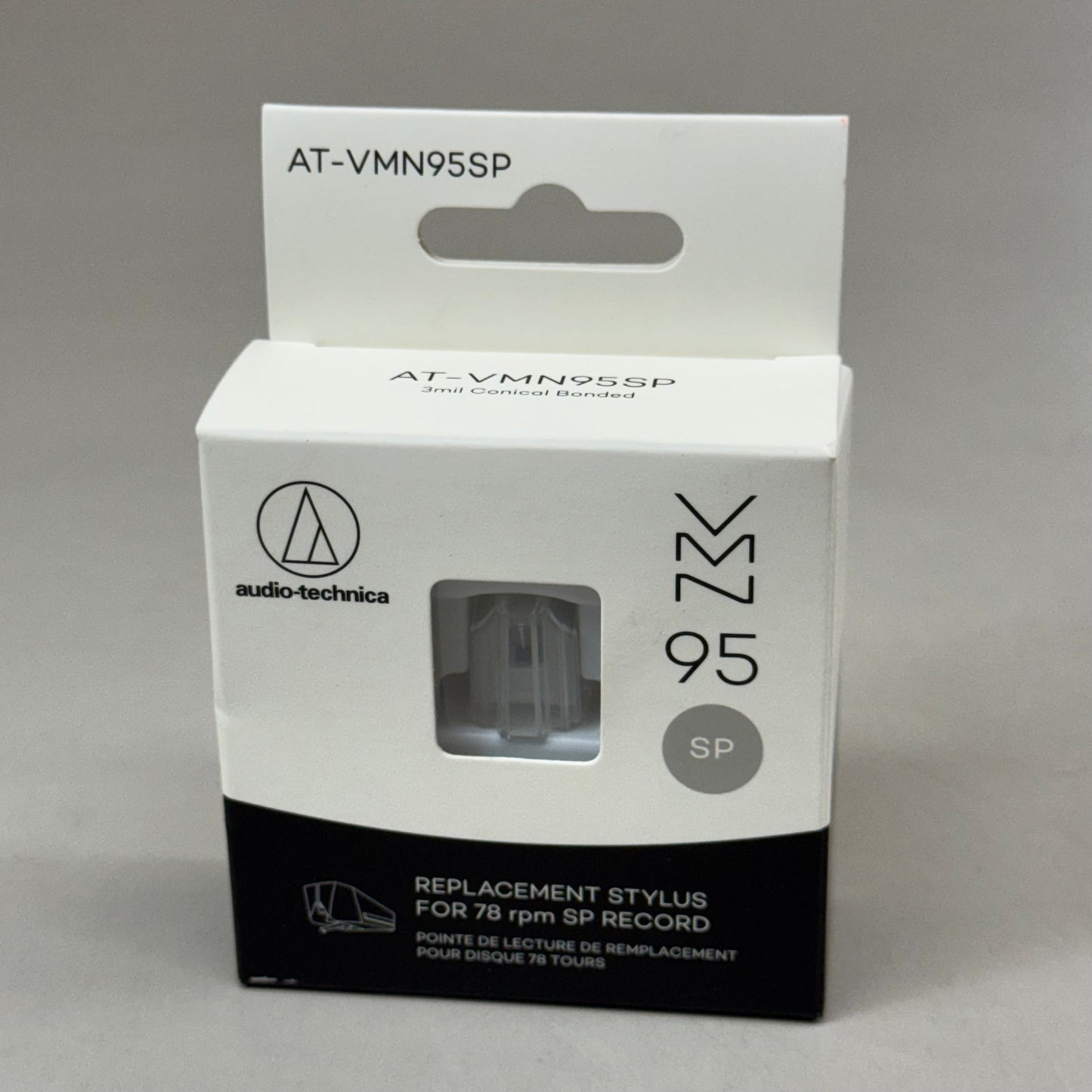 AUDIO-TECHNICA VMN 95 Replacement Stylus For 78 Rpm SP Record 3.0 mil Grey AT-VM95SP