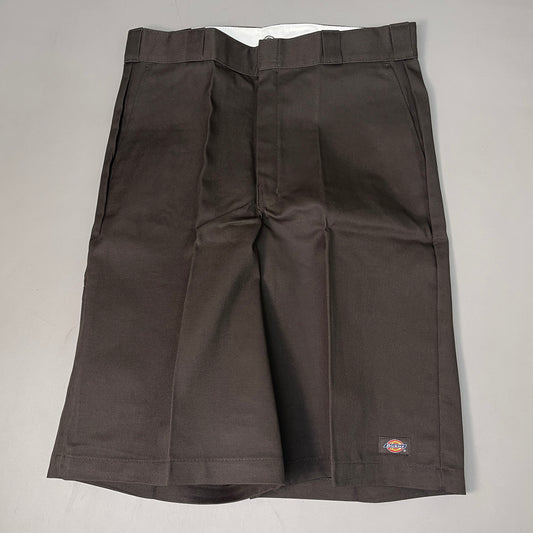 DICKIES Loose Fit Twill Work Shorts 13" Inseam Men's Sz 40 Dark Brown 42283DB