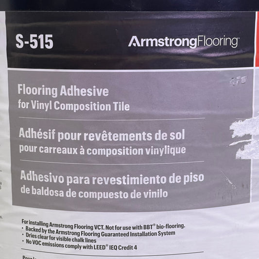 ARMSTRONG Flooring Adhesive For Vinyl Composition Tile 4 Gal S-515