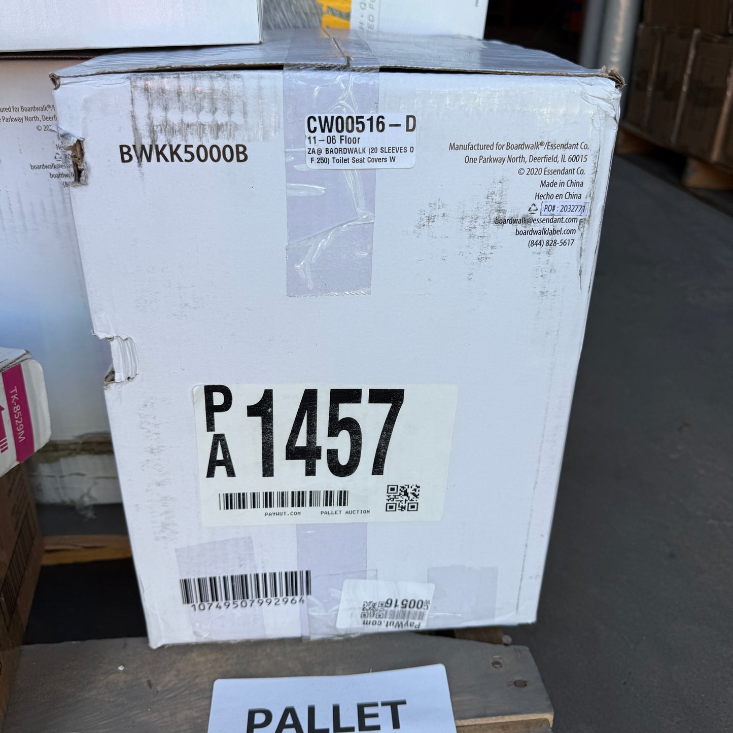 ZA@ Pallet of MIXED Rubber Trim, Currency Straps, Toilet Seat Covers, Automotive, Lighting, Honda Genuine Parts, Sink, Toner, Marking Paint,Syrup & MORE! (AS-IS)
