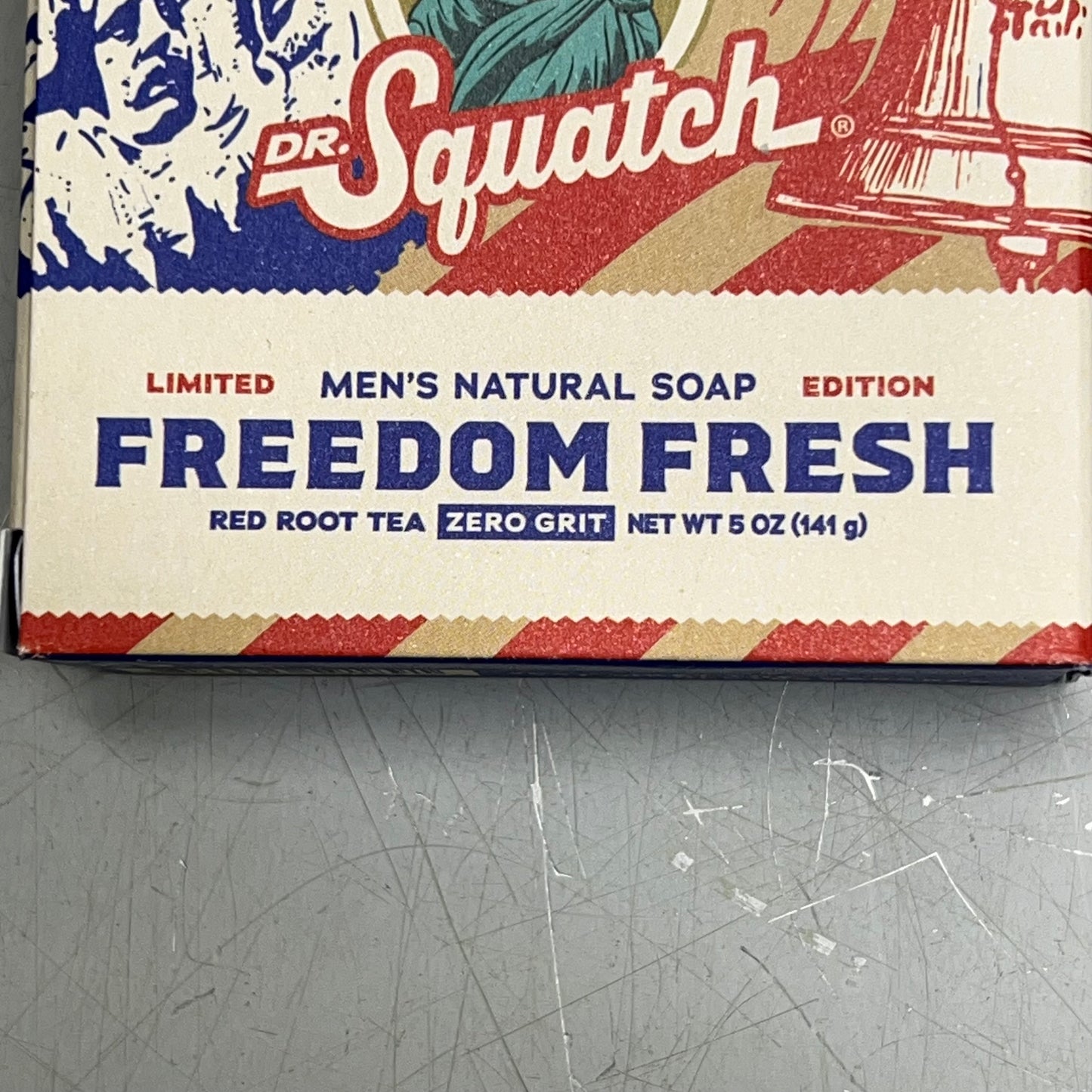 DR SQUATCH (3 PACK) Freedom Fresh Men's Natural Bar Soap Zero Grit 5oz