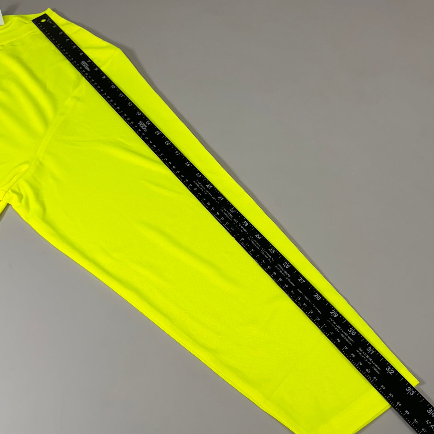 EG-PRO (4 PACK) Long Sleeve High Visibility Shirt 100% Poly SZ 3X Safety Yellow