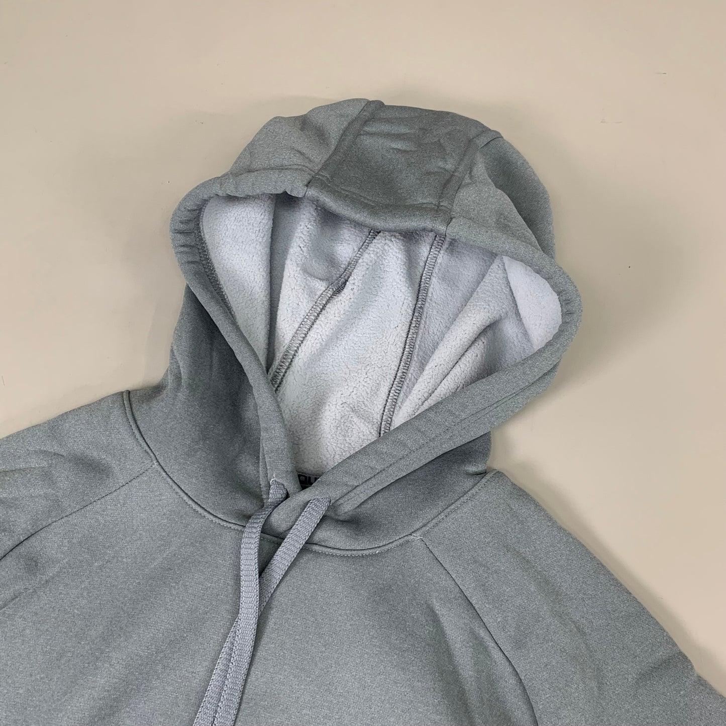 UNDER AMOUR Loose Fuller Cut Fleece Pro Hoodie 100% Polyester Men's Sz M Grey