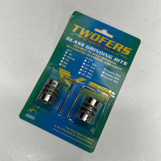AANRAKU (SET OF 2)Twofers Ripple Bits Diamond Coating Double Plated 100/120 Grit