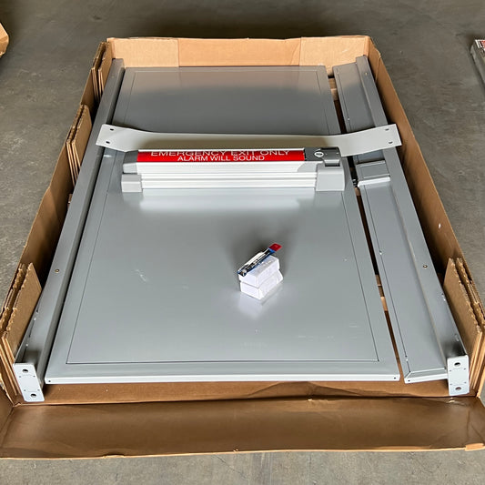 Left Side Emergency Egress Door Sz 78"H x 47"W Grey WMED78LH
