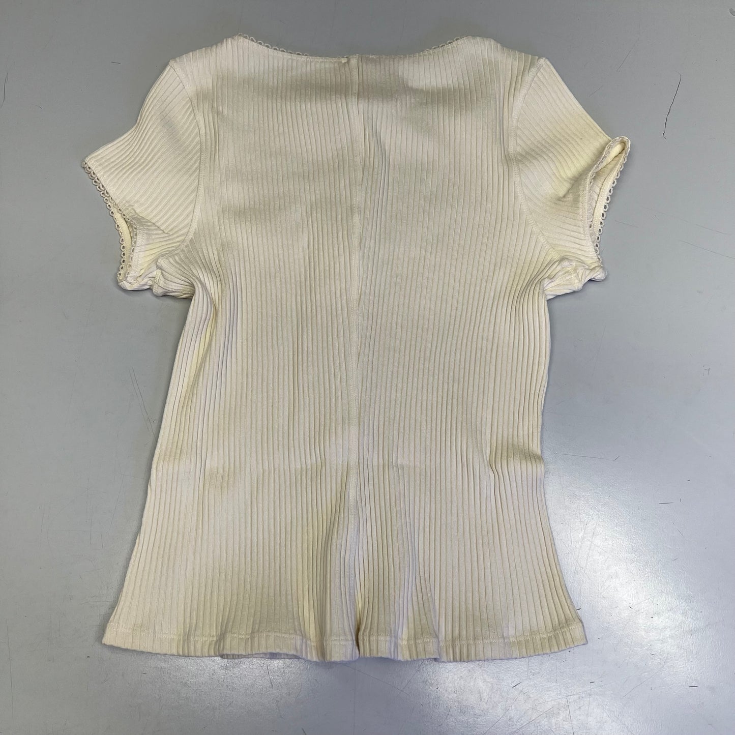 FREE PEOPLE Ribbed Cap Sleeve Most Wanted Cardi Women's Sz XS Ivory 92736032